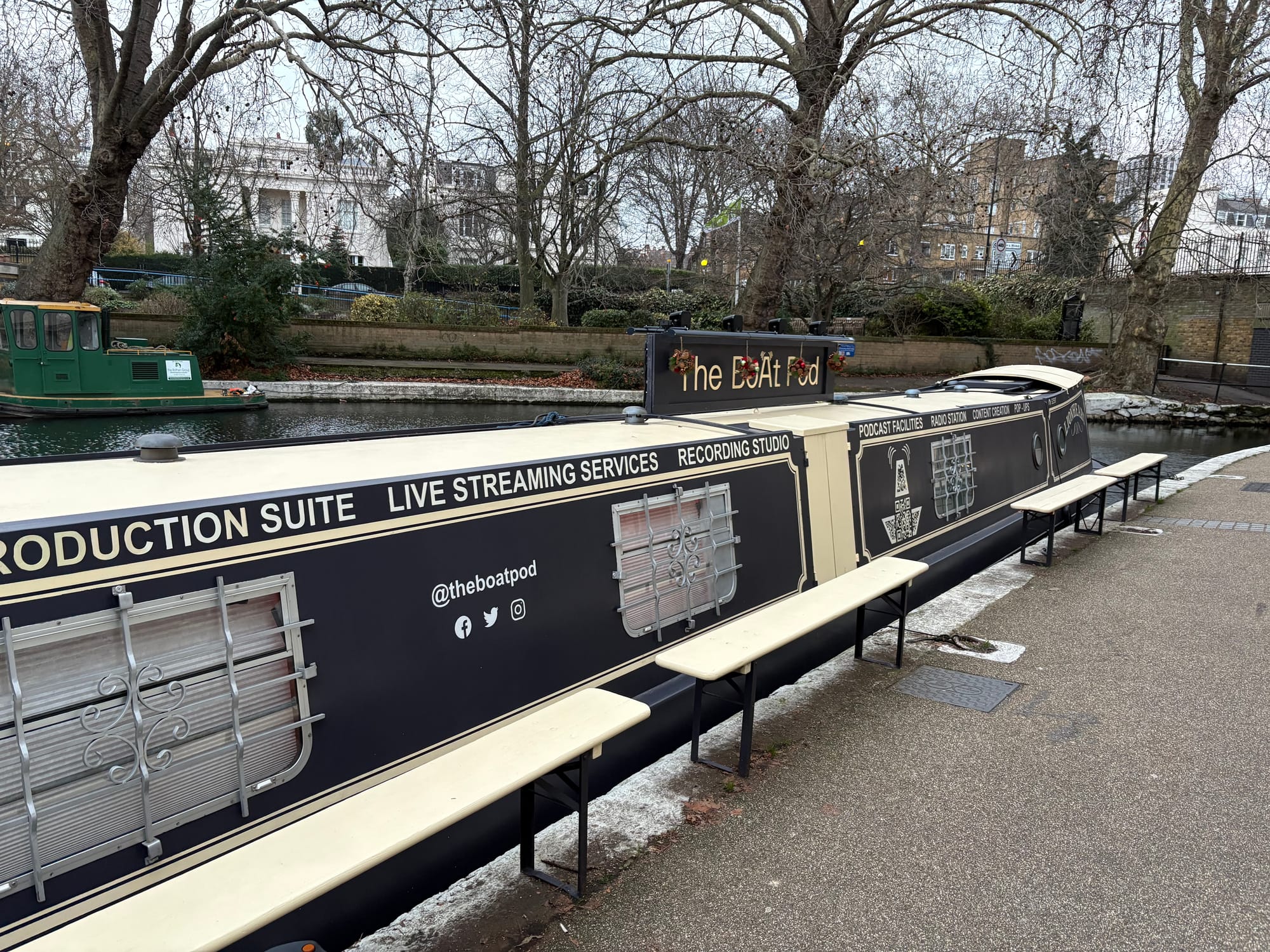 a narrowboat on the River Thames