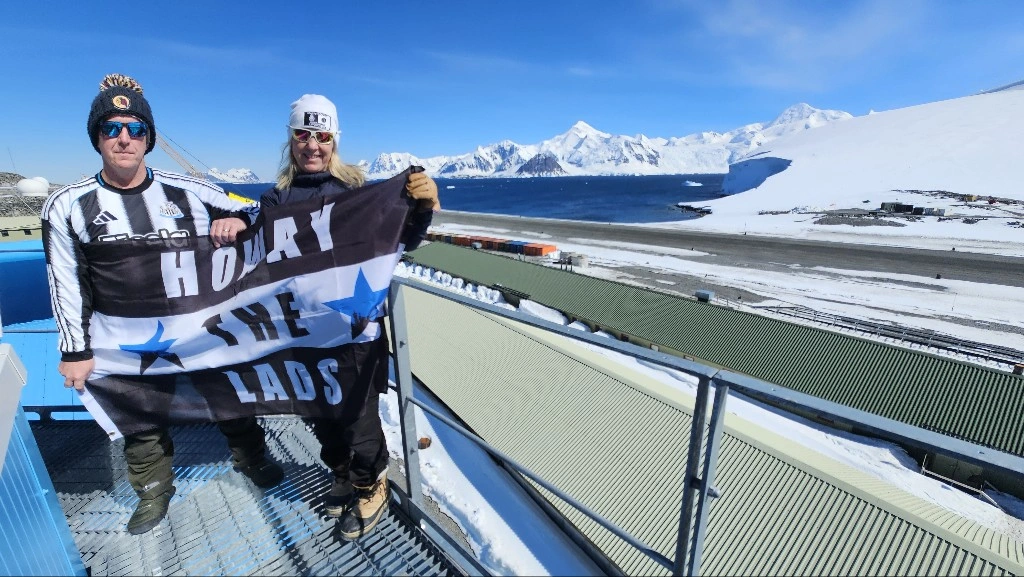 Newcastle United fans in Antarctica